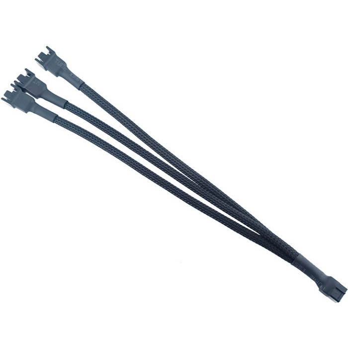 Кабель-разветвитель для вентиляторов 1x4-pin to 3x4-pin Black (S1122)
