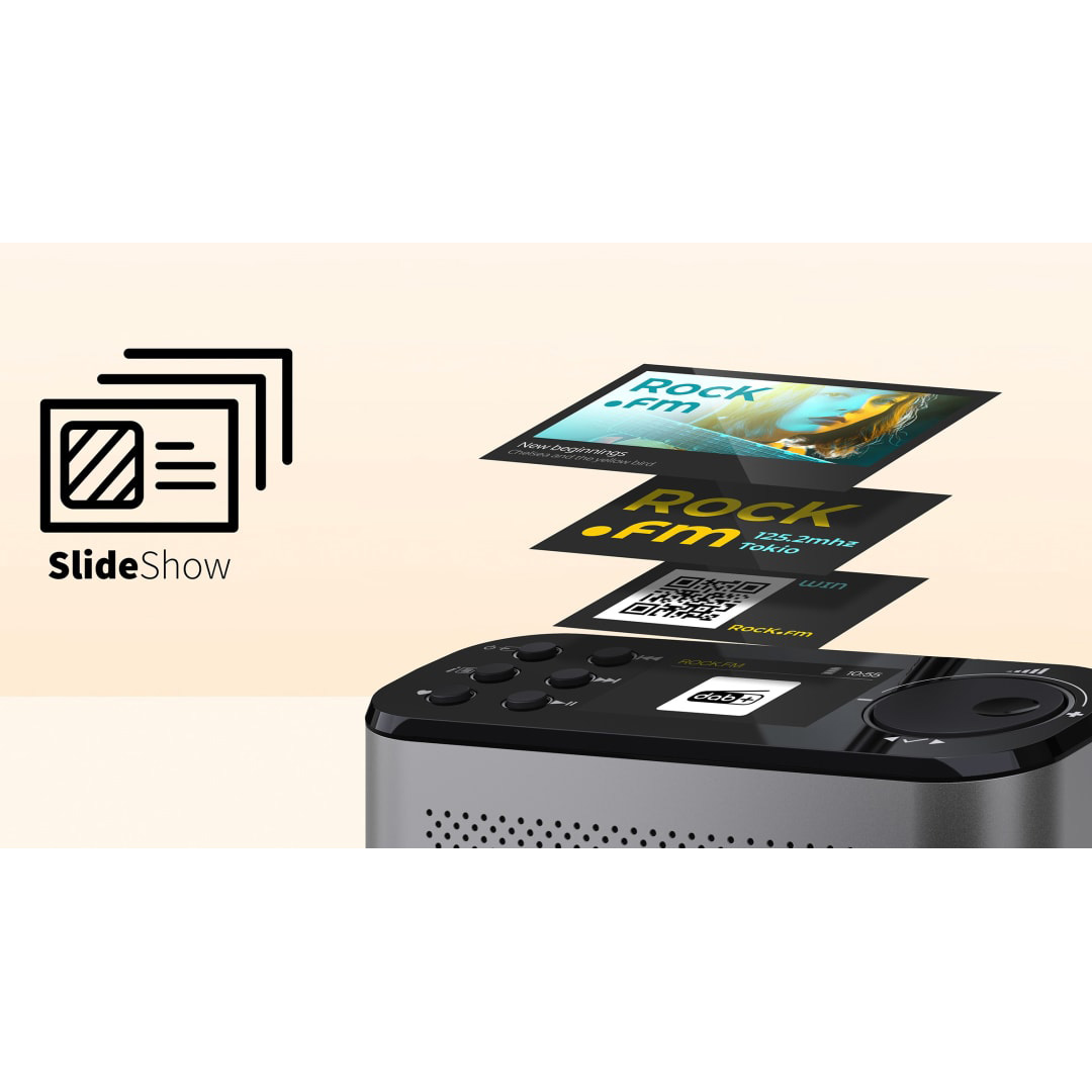 Портативный радиоприёмник SHARP DR-P530 Osaka Portable Digital Radio Storm Gray