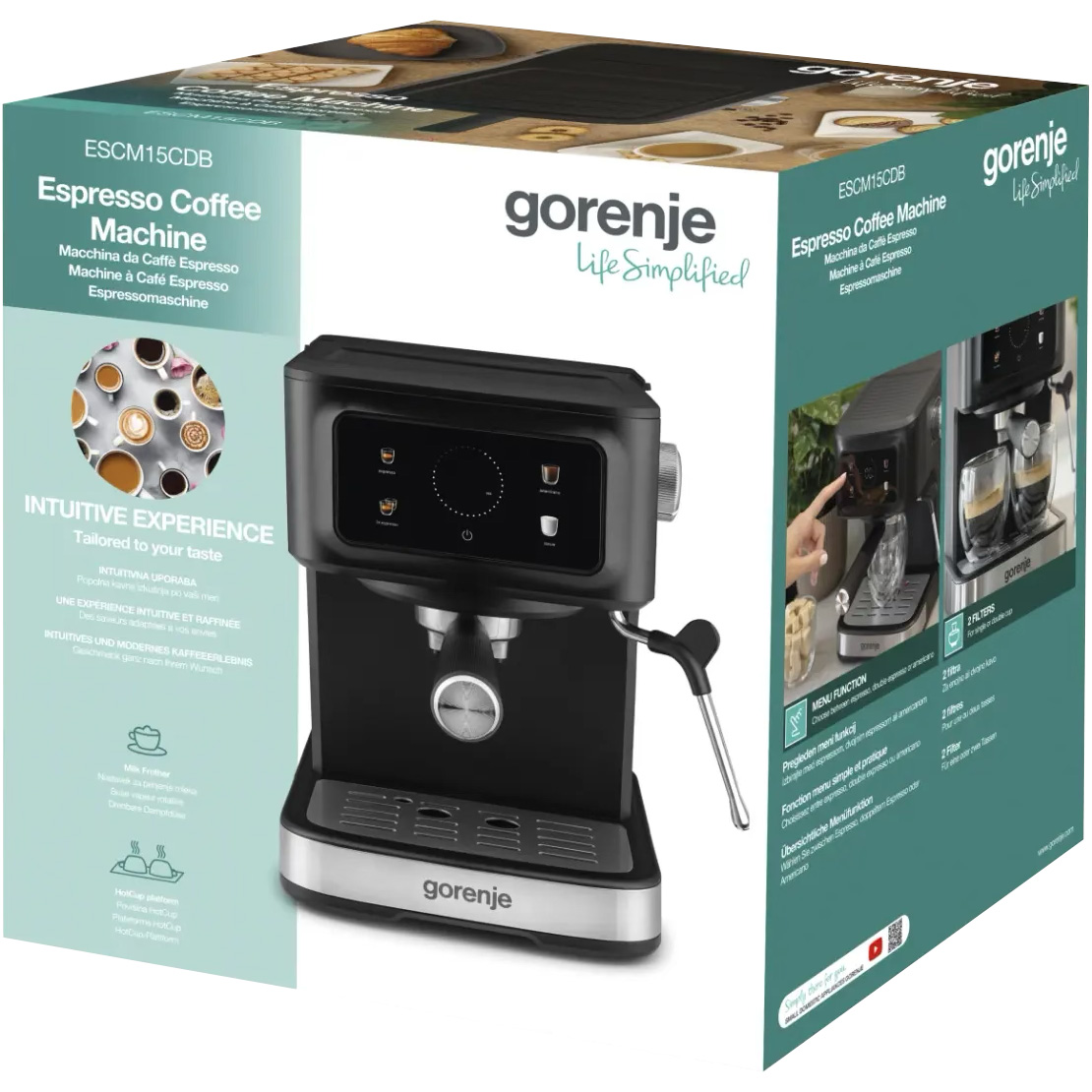 Кофеварка эспрессо GORENJE ESCM15CDB (747600)