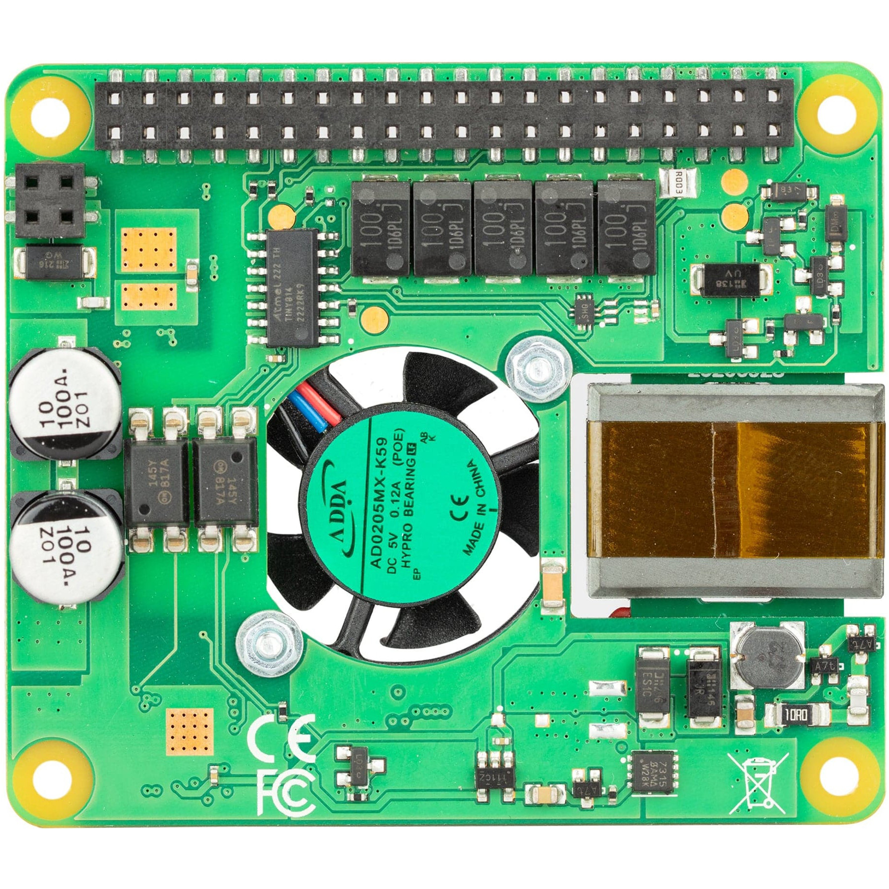 Плата расширения RASPBERRY PI PoE+ HAT (SC1022)
