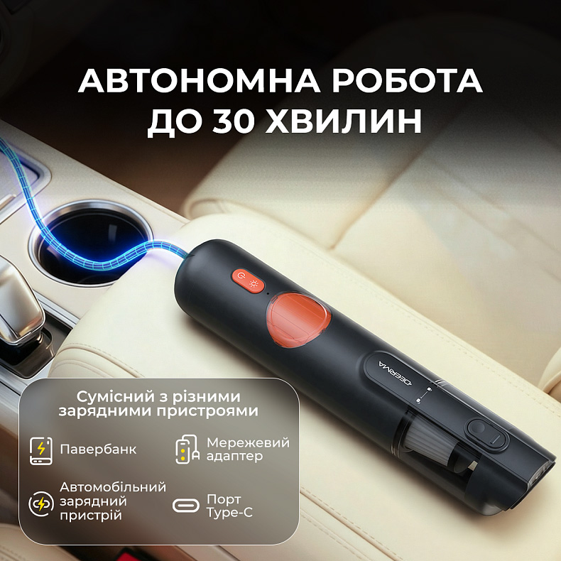 Пилосос акумуляторний DEERMA XC01