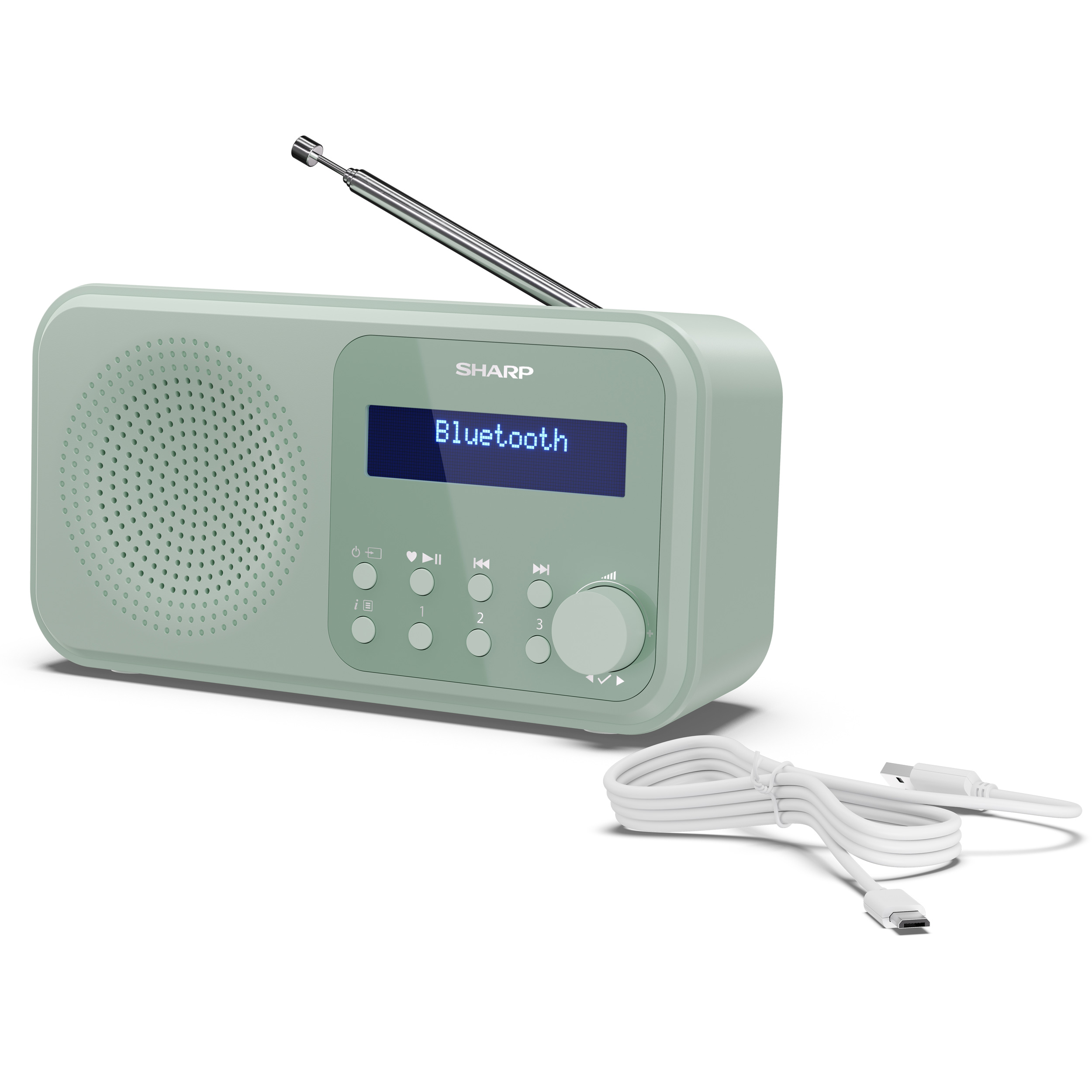 Портативный радиоприёмник SHARP DR-P420 Tokyo Portable Digital Radio Aquamarine Green