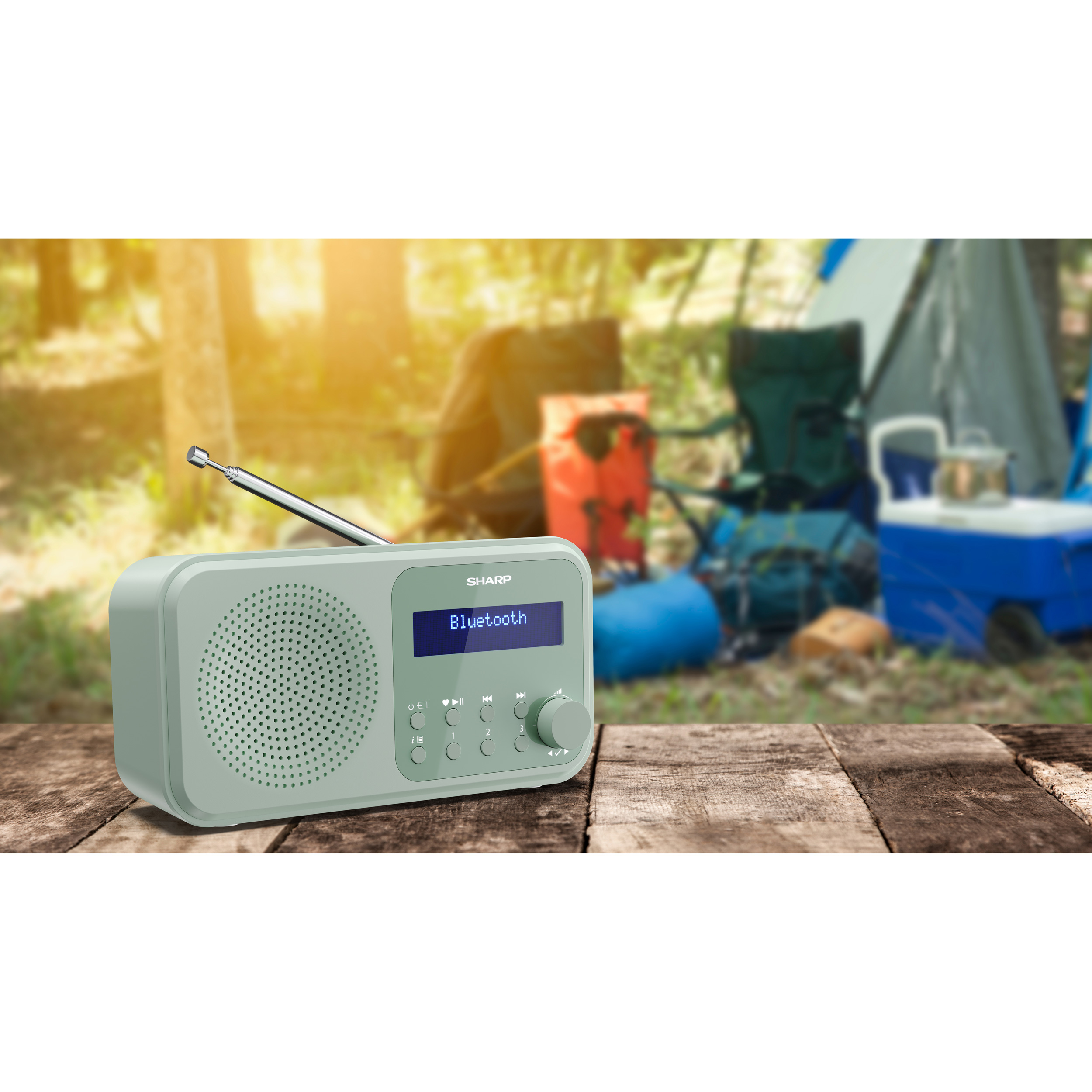 Портативный радиоприёмник SHARP DR-P420 Tokyo Portable Digital Radio Aquamarine Green