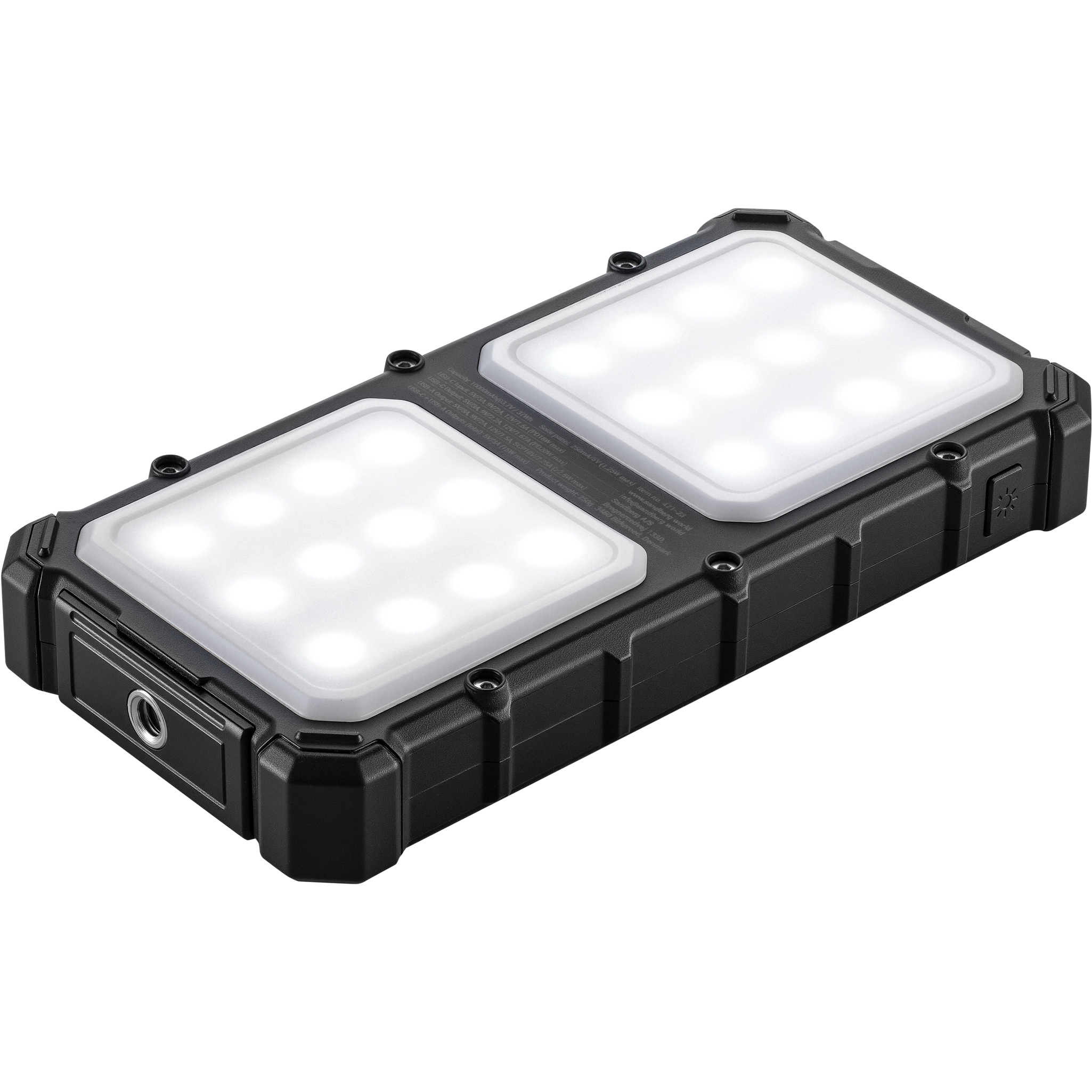 Повербанк з сонячною батареєю SANDBERG Solar Powerbank CampLED 22.5W 10000mAh (421-23)