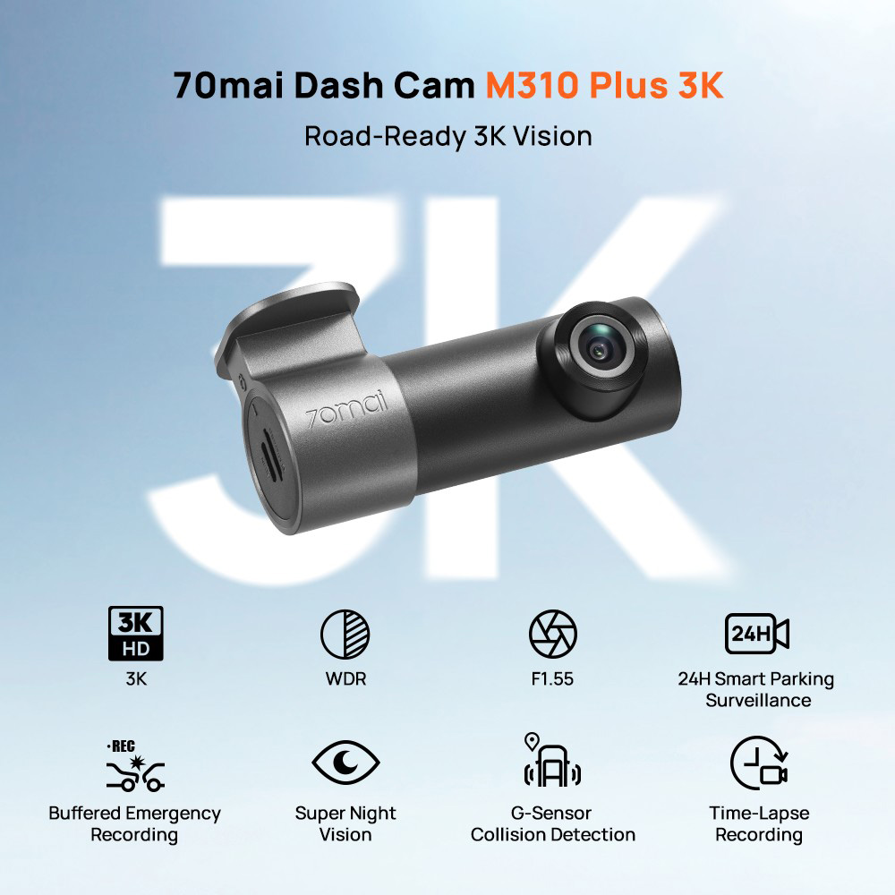 Автомобільний відеореєстратор Xiaomi 70MAI Dash Cam M310 Plus 3K