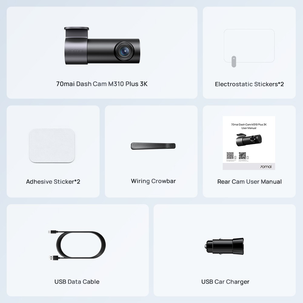 Автомобільний відеореєстратор Xiaomi 70MAI Dash Cam M310 Plus 3K