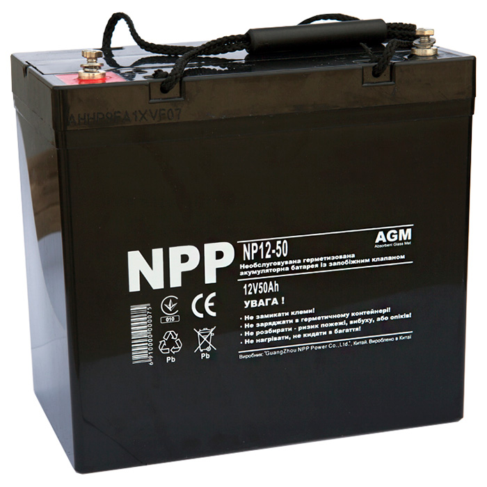 Акумуляторна батарея NPP POWER NP12-50 (12В, 50Агод)