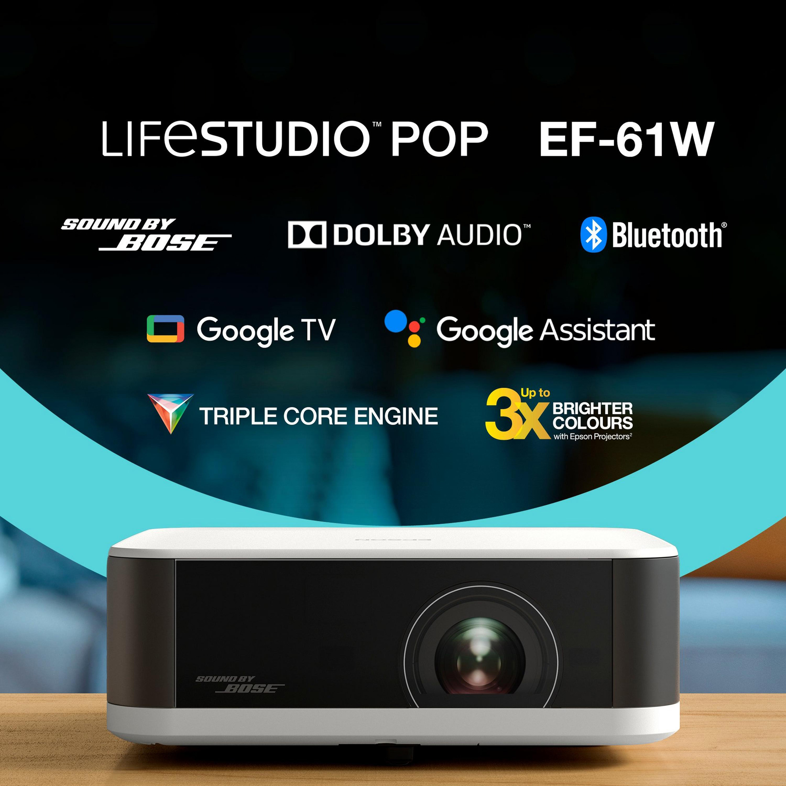 Проектор EPSON LifeStudio Pop EF-61W Diamond White (V11HB72042)