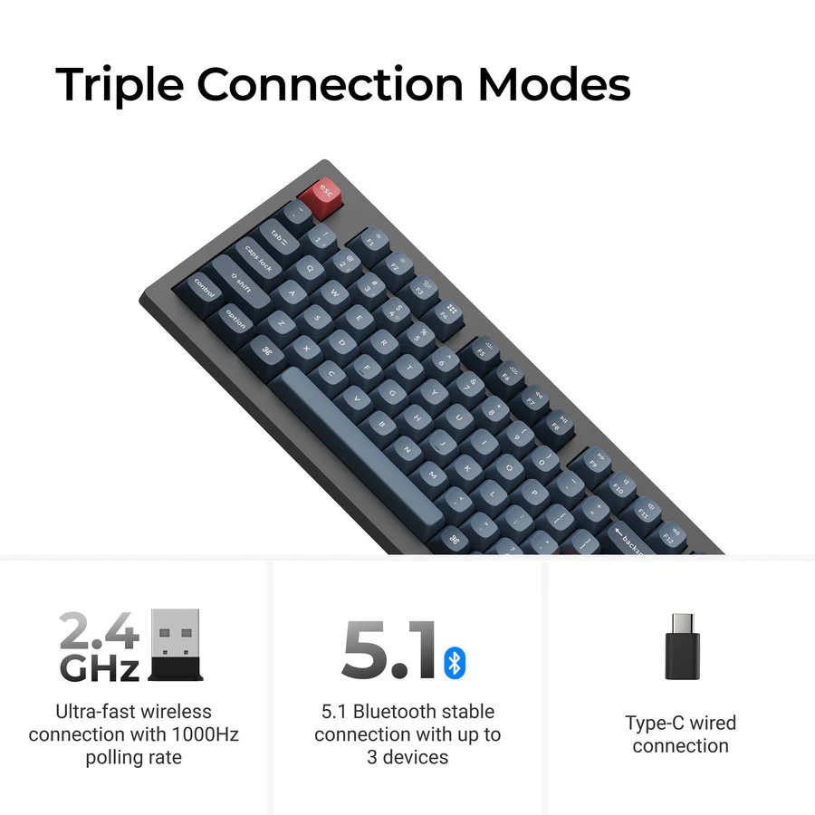 Клавиатура беспроводная KEYCHRON V5 Max Gateron Jupiter Banana Switch