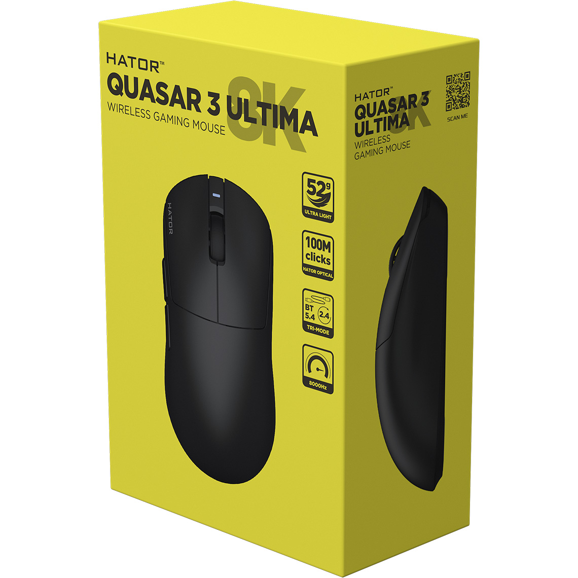 Мышь игровая HATOR Quasar 3 Ultima 8K Wireless Black Edition (HTM762)