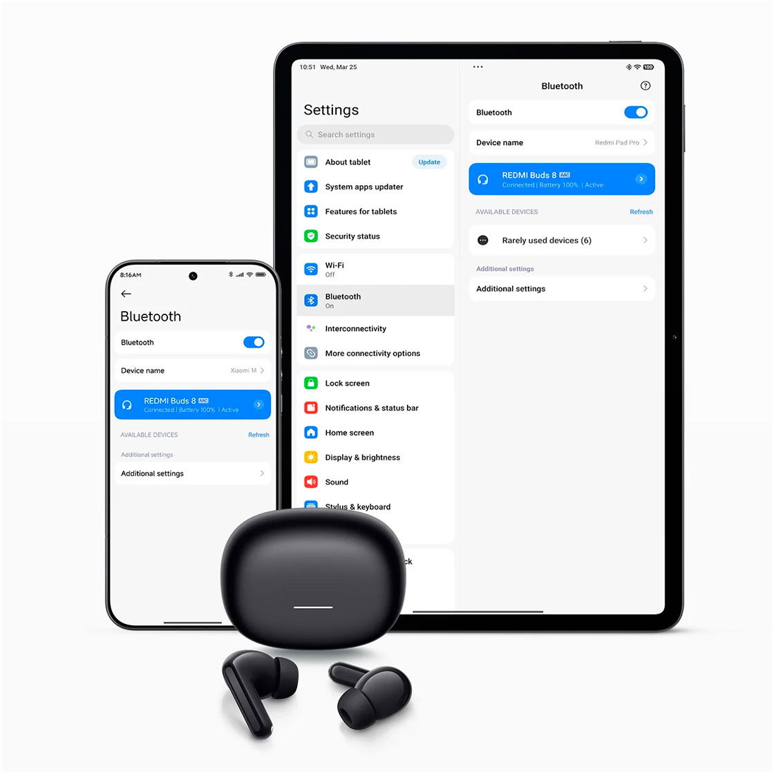 Навушники REDMI Buds 8 Black (BHR08UFGL)