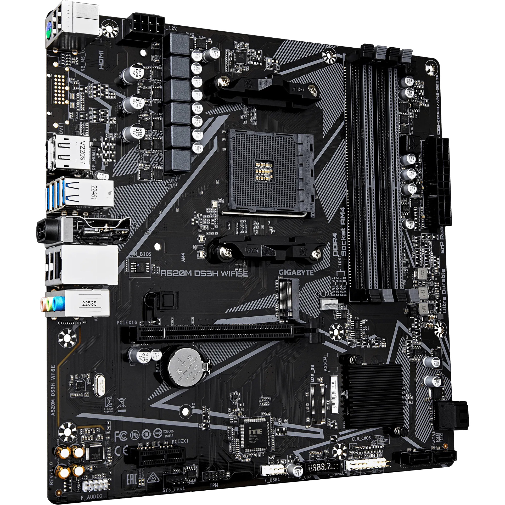 Материнская плата GIGABYTE A520M DS3H WiFi6E