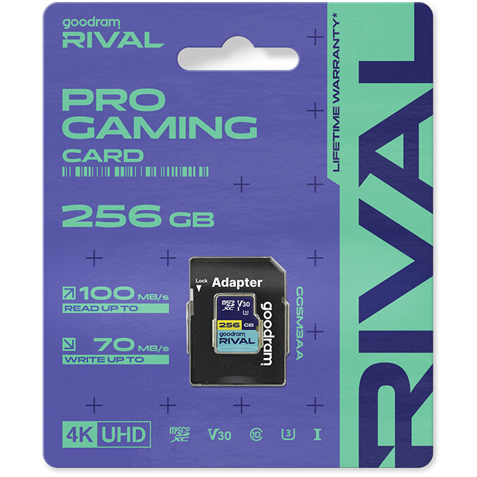 Карта пам'яті GOODRAM microSDXC Rival M3AA 256GB UHS-I U3 V30 Class 10 (GGSM3AA-2560R12)
