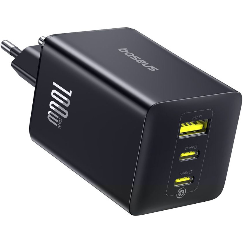 Зарядний пристрій BASEUS OS-Baseus EnerFill FE11 Fast Charger 2C+U 100W Cosmic Black (P10182102123-00)