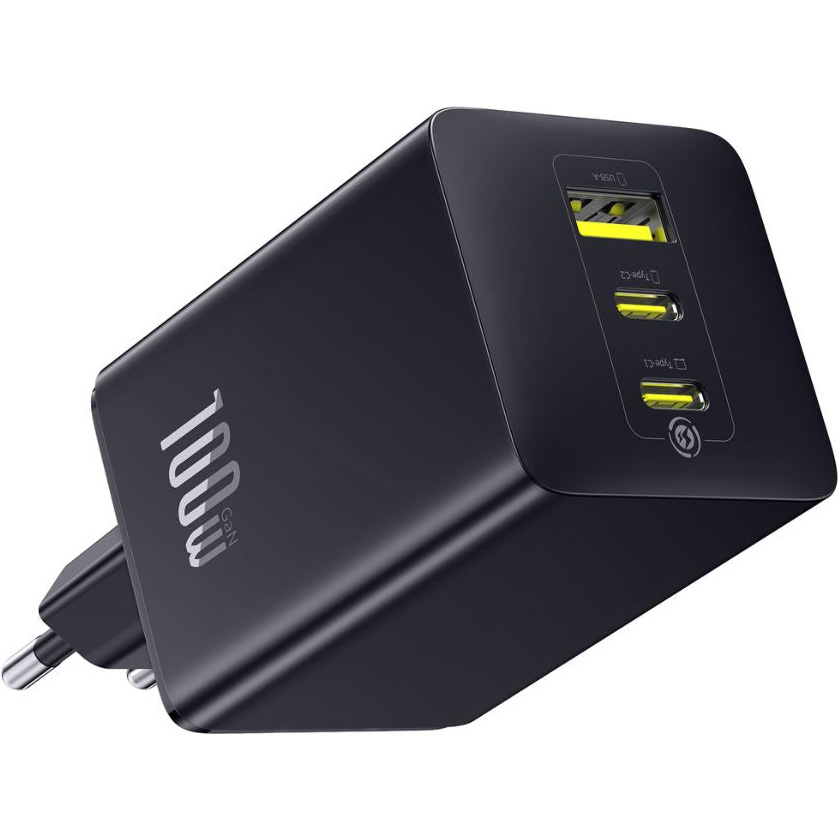 Зарядний пристрій BASEUS OS-Baseus EnerFill FE11 Fast Charger 2C+U 100W Cosmic Black (P10182102123-00)