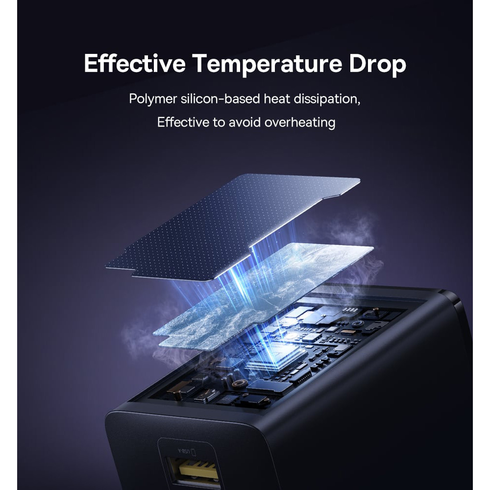 Зарядний пристрій BASEUS OS-Baseus EnerFill FE11 Fast Charger 2C+U 100W Cosmic Black (P10182102123-00)