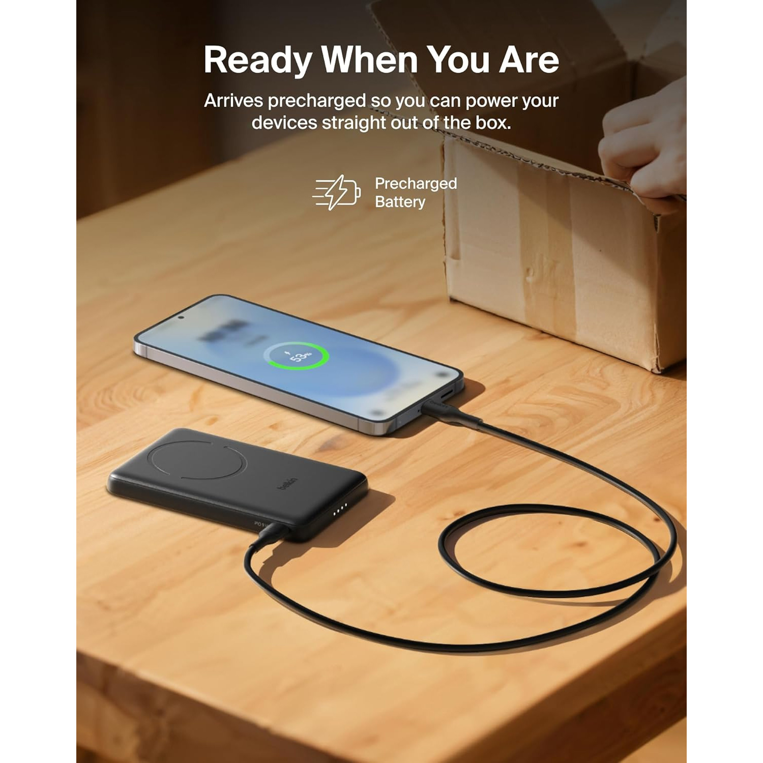 Повербанк MagSafe BELKIN BoostCharge Slim Magnetic Power Bank 5K 15W 5000mAh Black (BPD020HQBK)