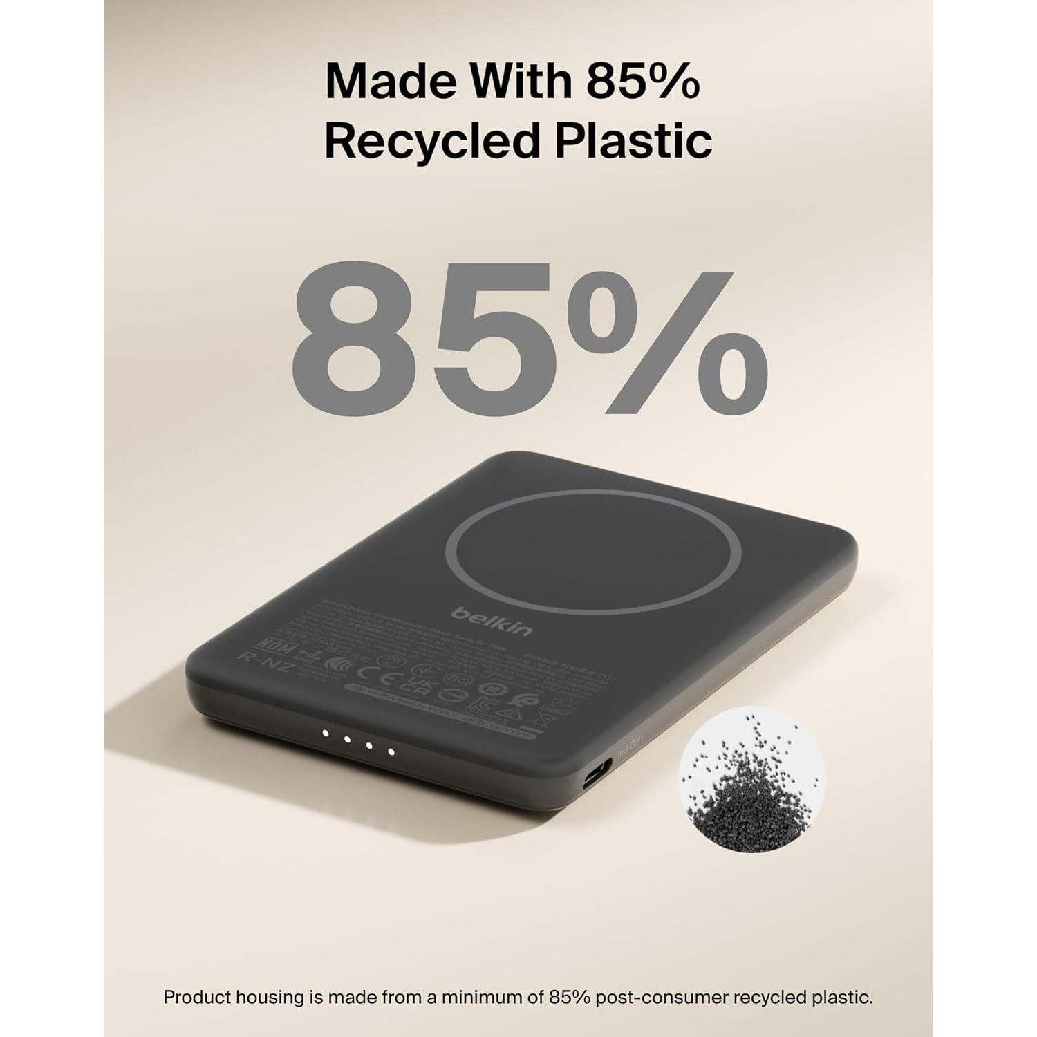 Повербанк MagSafe BELKIN BoostCharge Slim Magnetic Power Bank 5K 15W 5000mAh Black (BPD020HQBK)