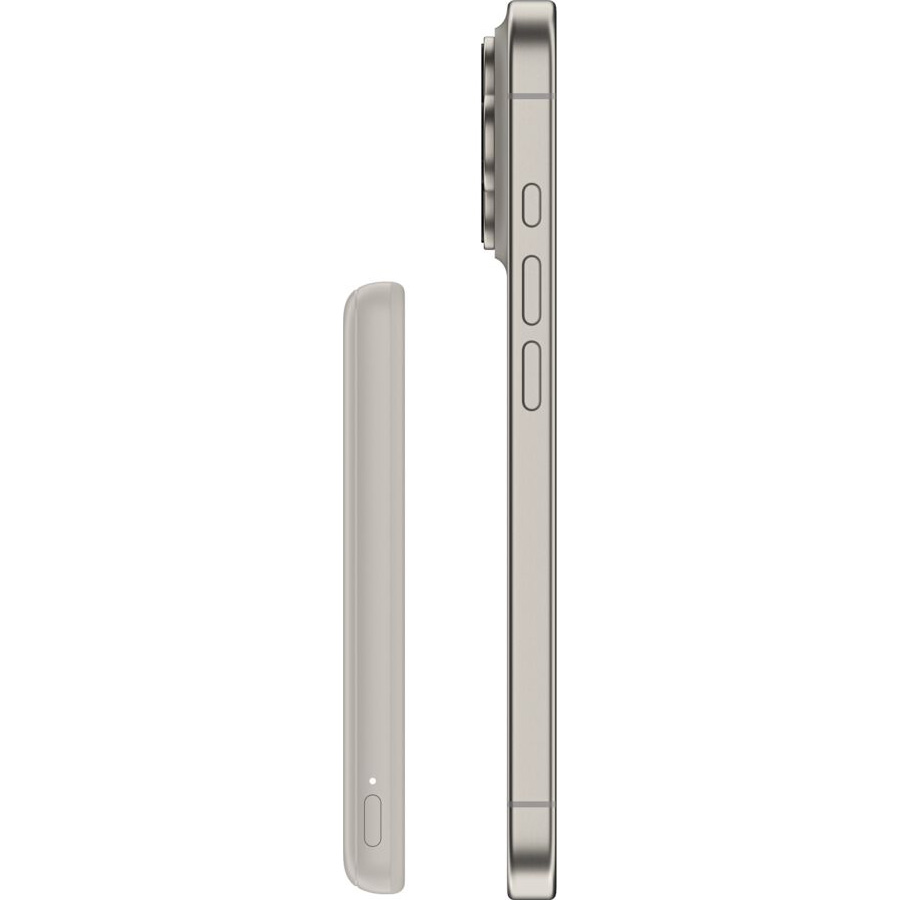 Повербанк MagSafe BELKIN BoostCharge Slim Magnetic Power Bank 5K 15W 5000mAh Sand (BPD020HQSA)