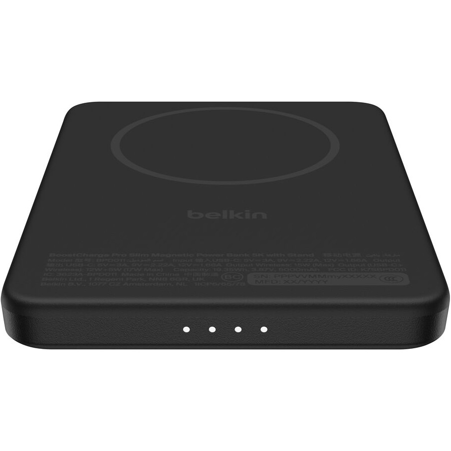Повербанк MagSafe BELKIN BoostCharge Slim Magnetic Power Bank 5K with Qi2 20W 5000mAh Black (BPD011HQBK)