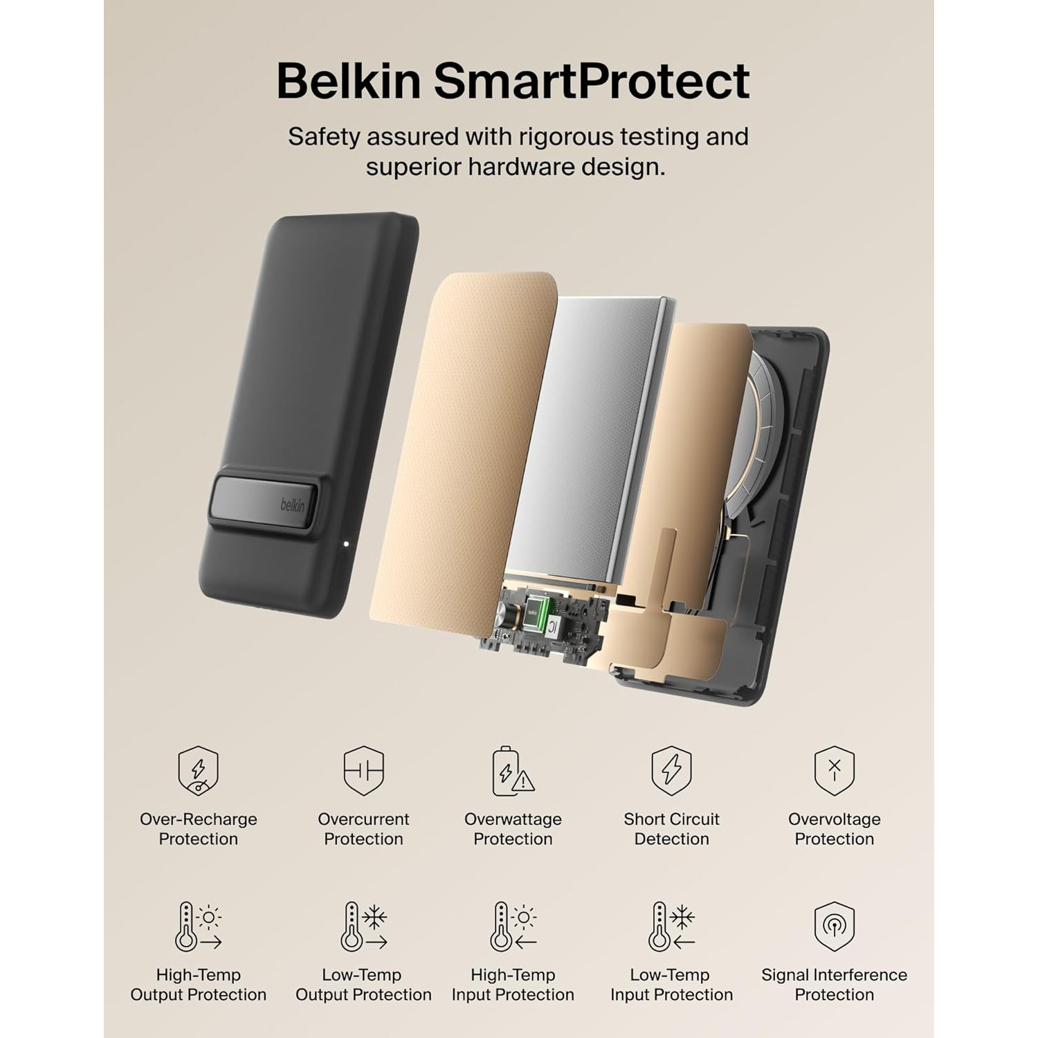 Повербанк MagSafe BELKIN BoostCharge Slim Magnetic Power Bank 5K with Qi2 20W 5000mAh Black (BPD011HQBK)