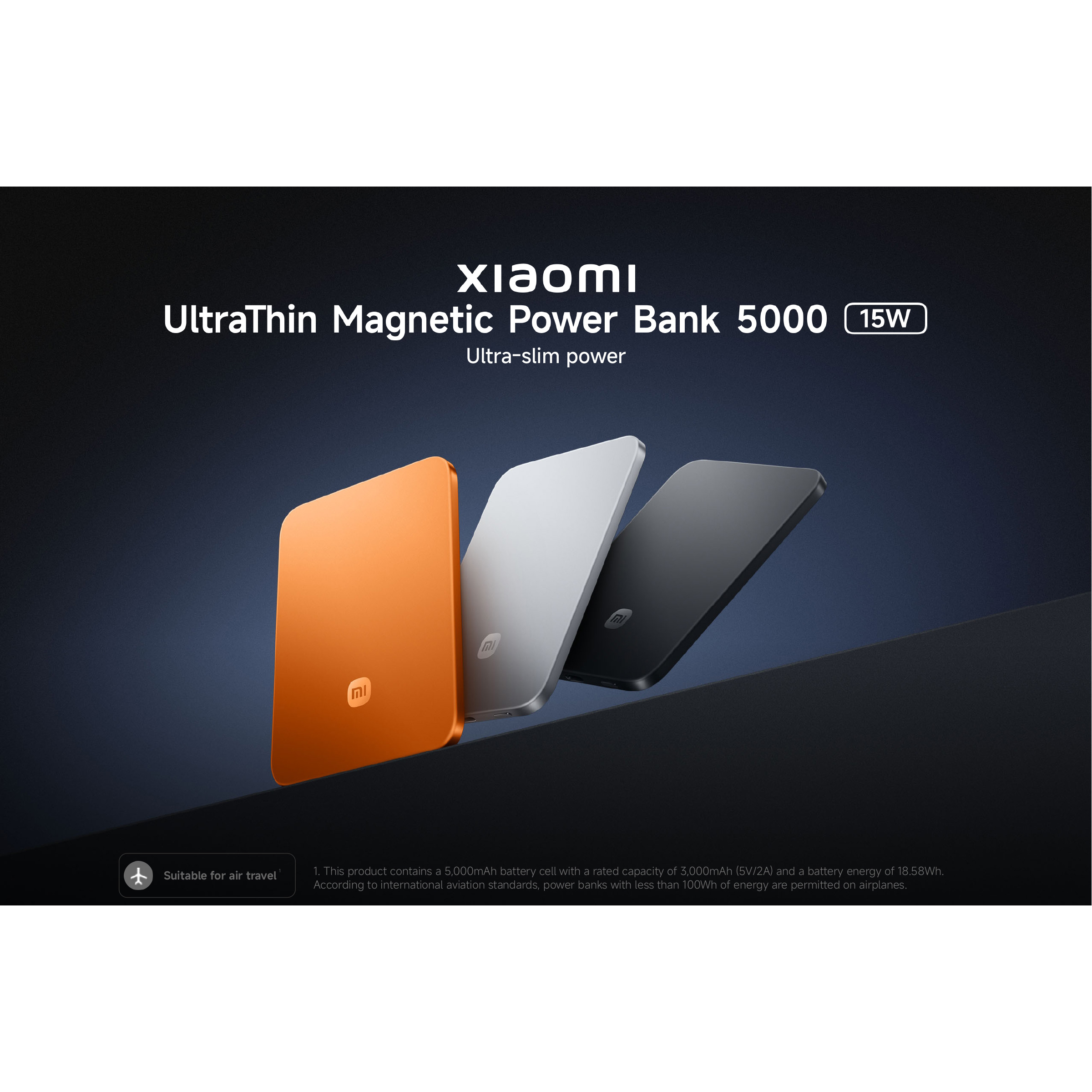 Повербанк MagSafe XIAOMI UltraThin Magnetic Power Bank 5000 15W 22.5W 5000mAh Black (BHR0913GL)
