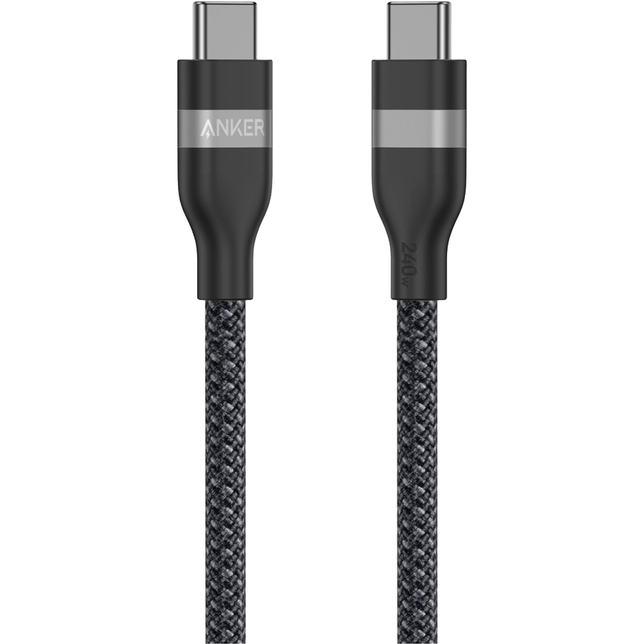Кабель ANKER Upcycled-Braided USB-C to USB-C 240W 1.8м Black (A82E2H12)