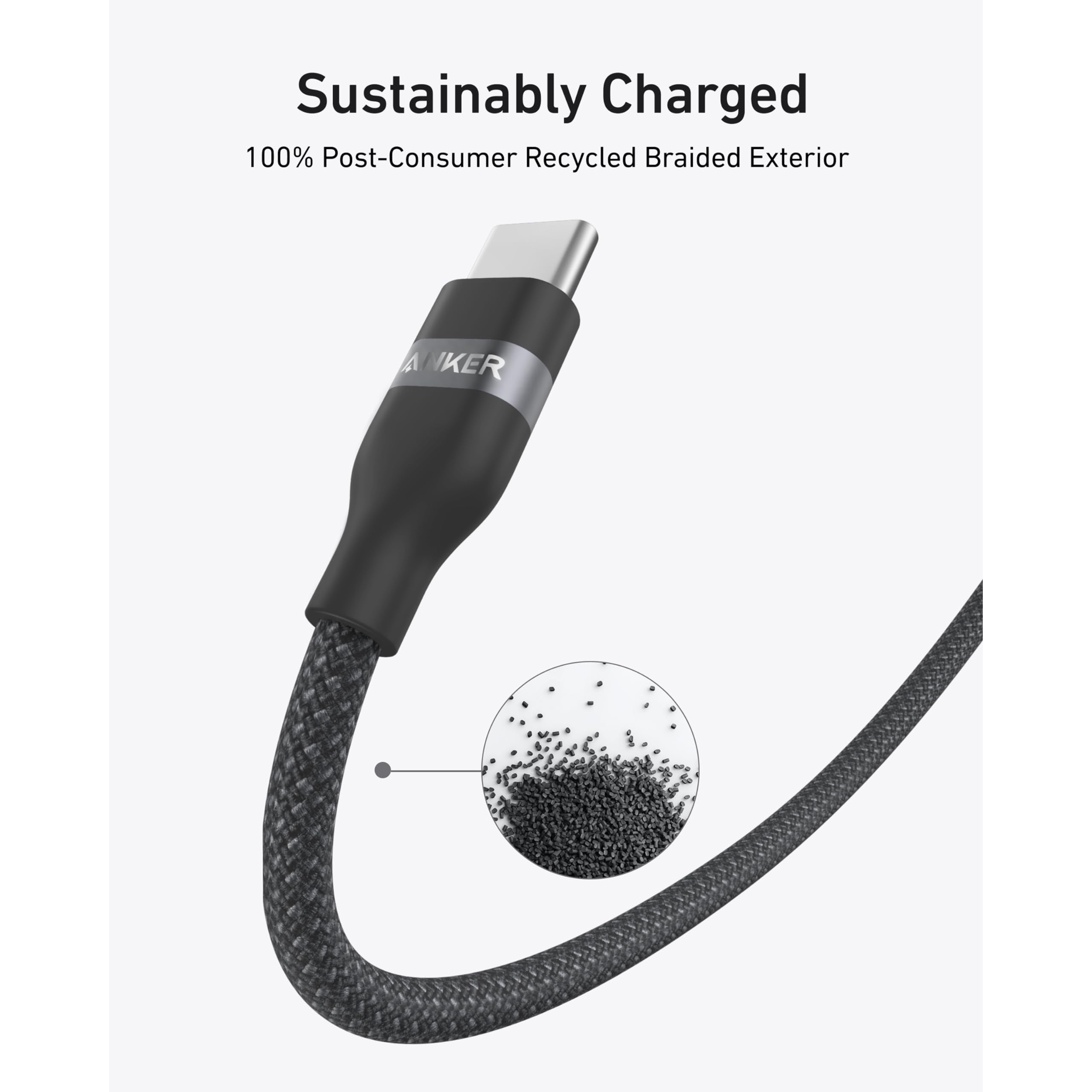 Кабель ANKER Upcycled-Braided USB-C to USB-C 240W 1.8м Black (A82E2H12)