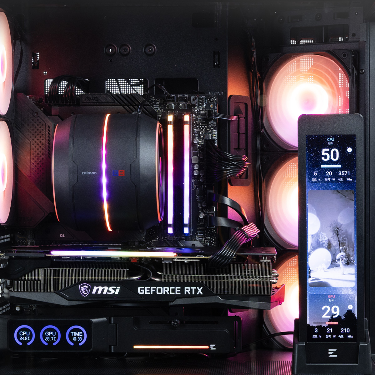Тримач для відеокарти ZALMAN ZM-VS3 DS Black