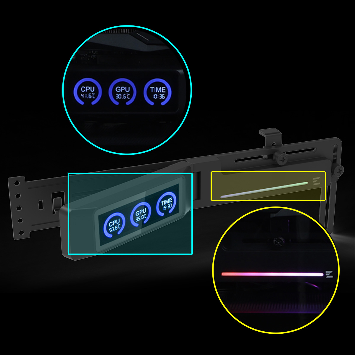 Тримач для відеокарти ZALMAN ZM-VS3 DS Black
