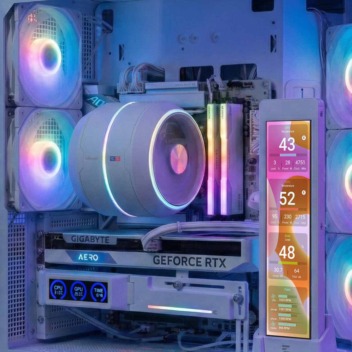 Тримач для відеокарти ZALMAN ZM-VS3 DS White