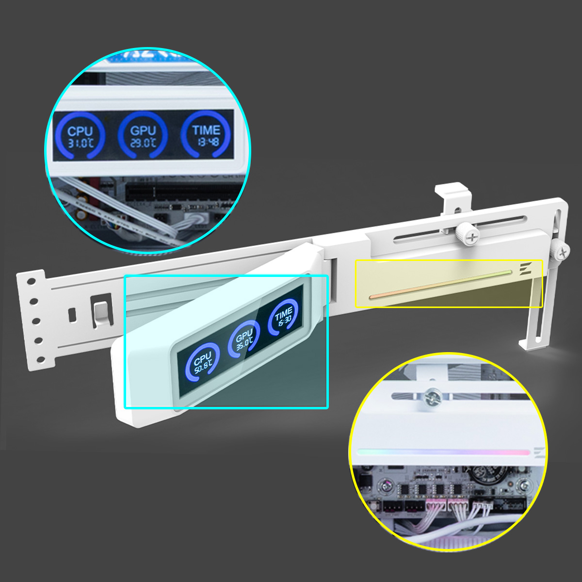 Тримач для відеокарти ZALMAN ZM-VS3 DS White