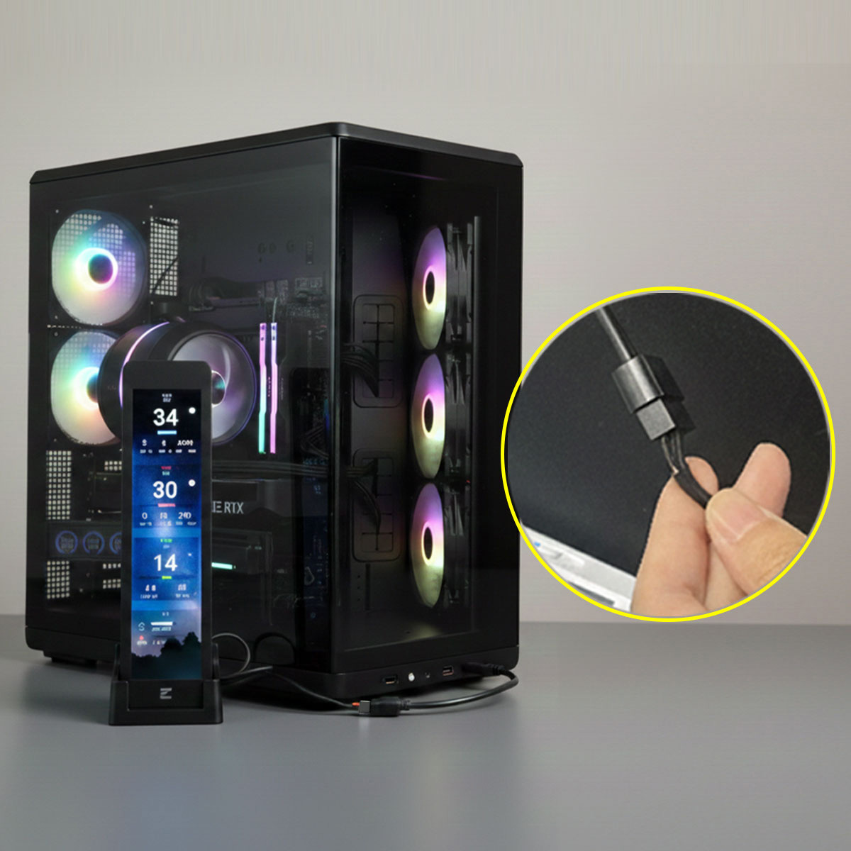 Дисплей зовнішній ZALMAN ZM-MF916 Black