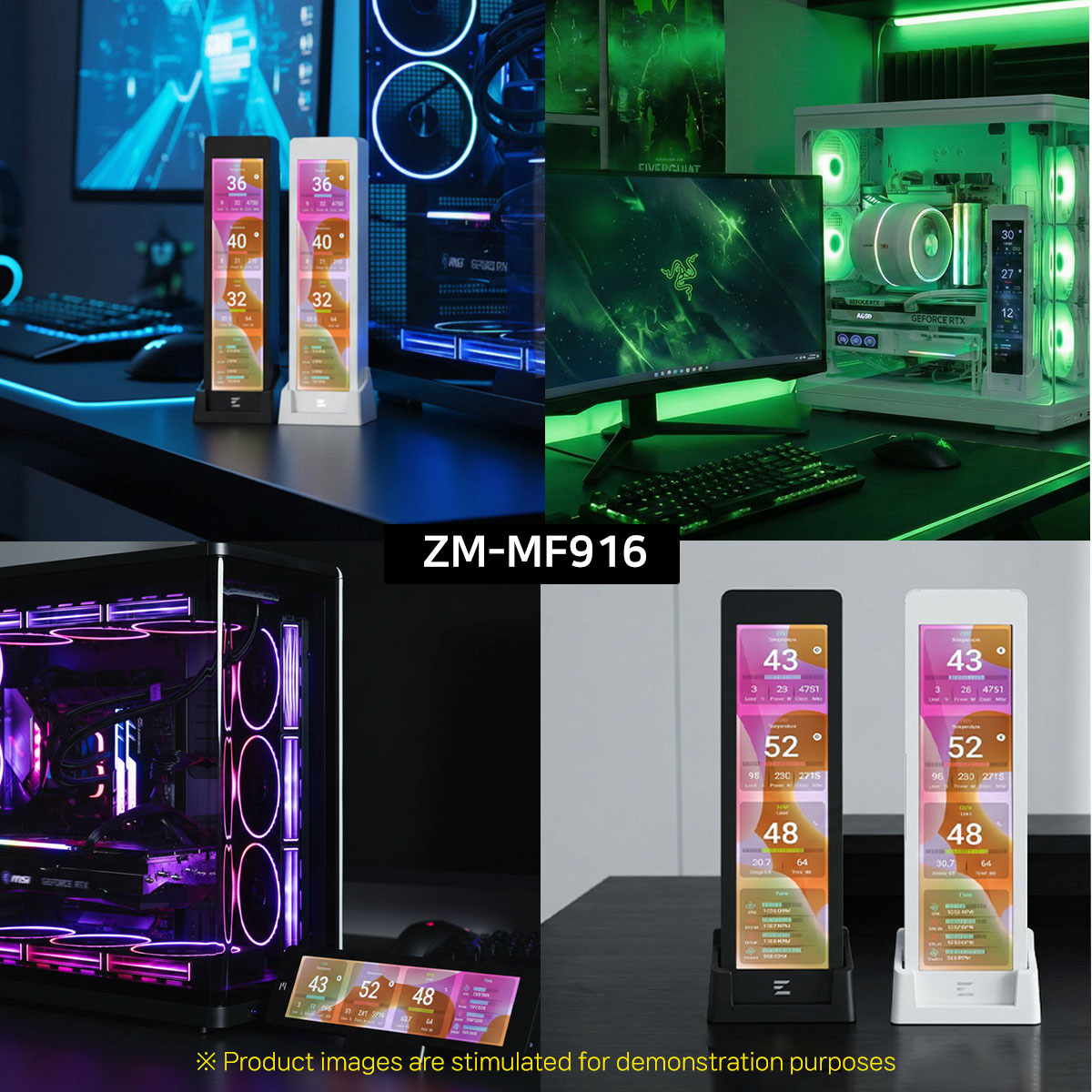 Дисплей зовнішній ZALMAN ZM-MF916 White