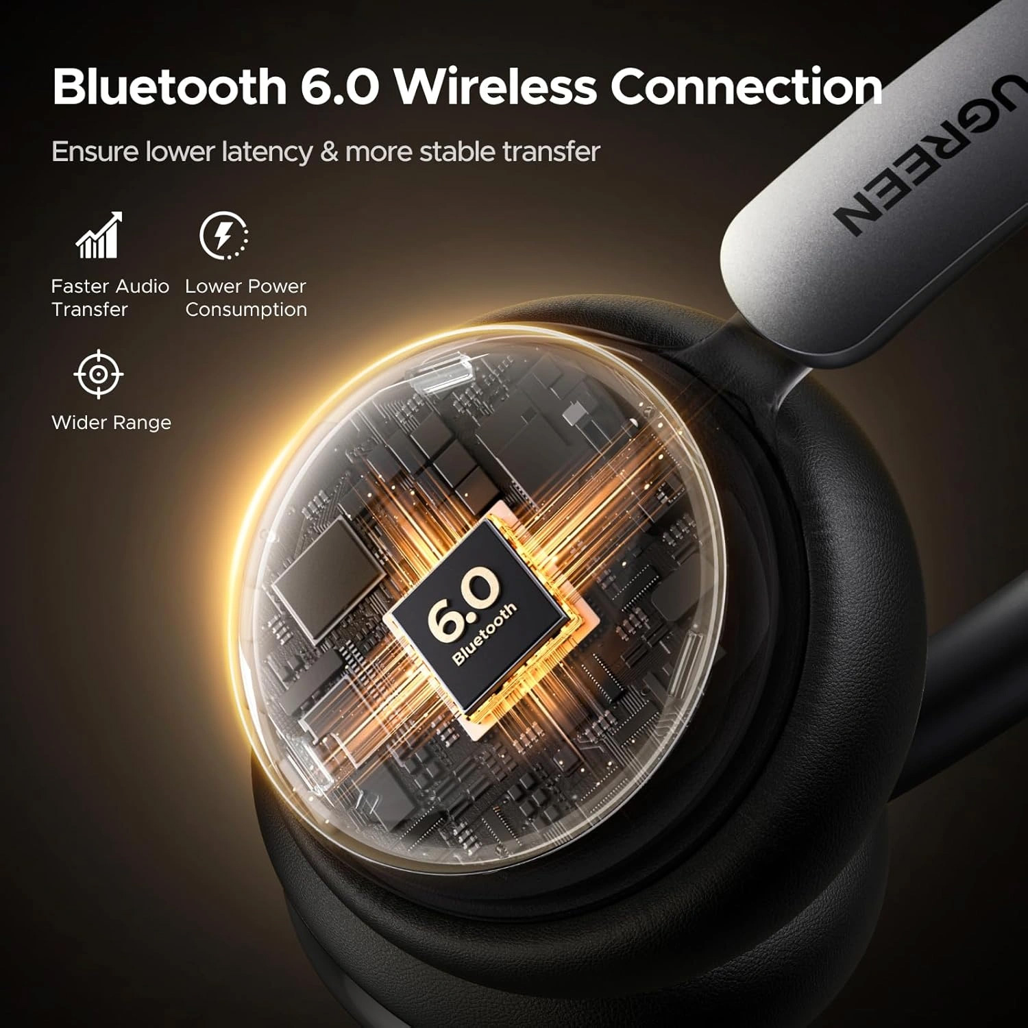 Навушники UGREEN HP207 Studio Plus Black (75630)