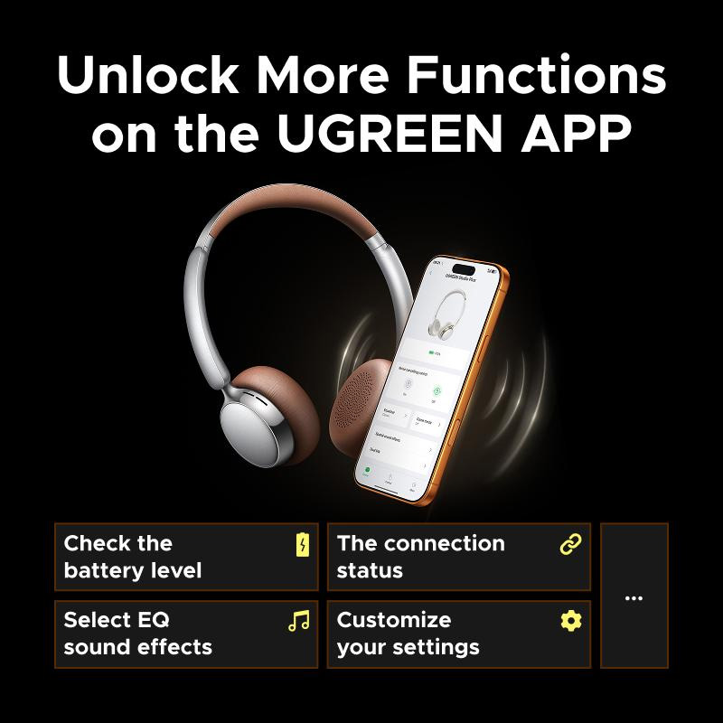 Навушники UGREEN HP207 Studio Plus Brown (75629)