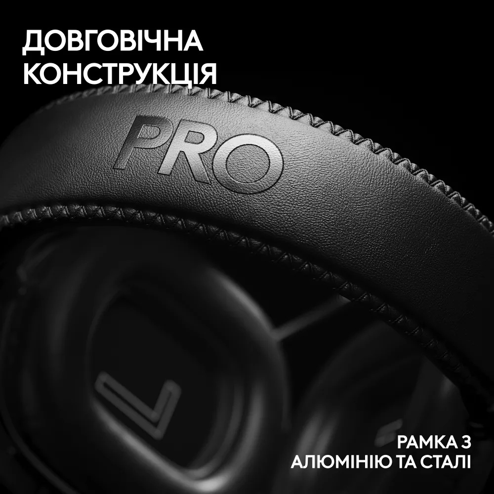 Навушники геймерскі LOGITECH G Pro X 2 Lightspeed w/stand Black (991-000550)