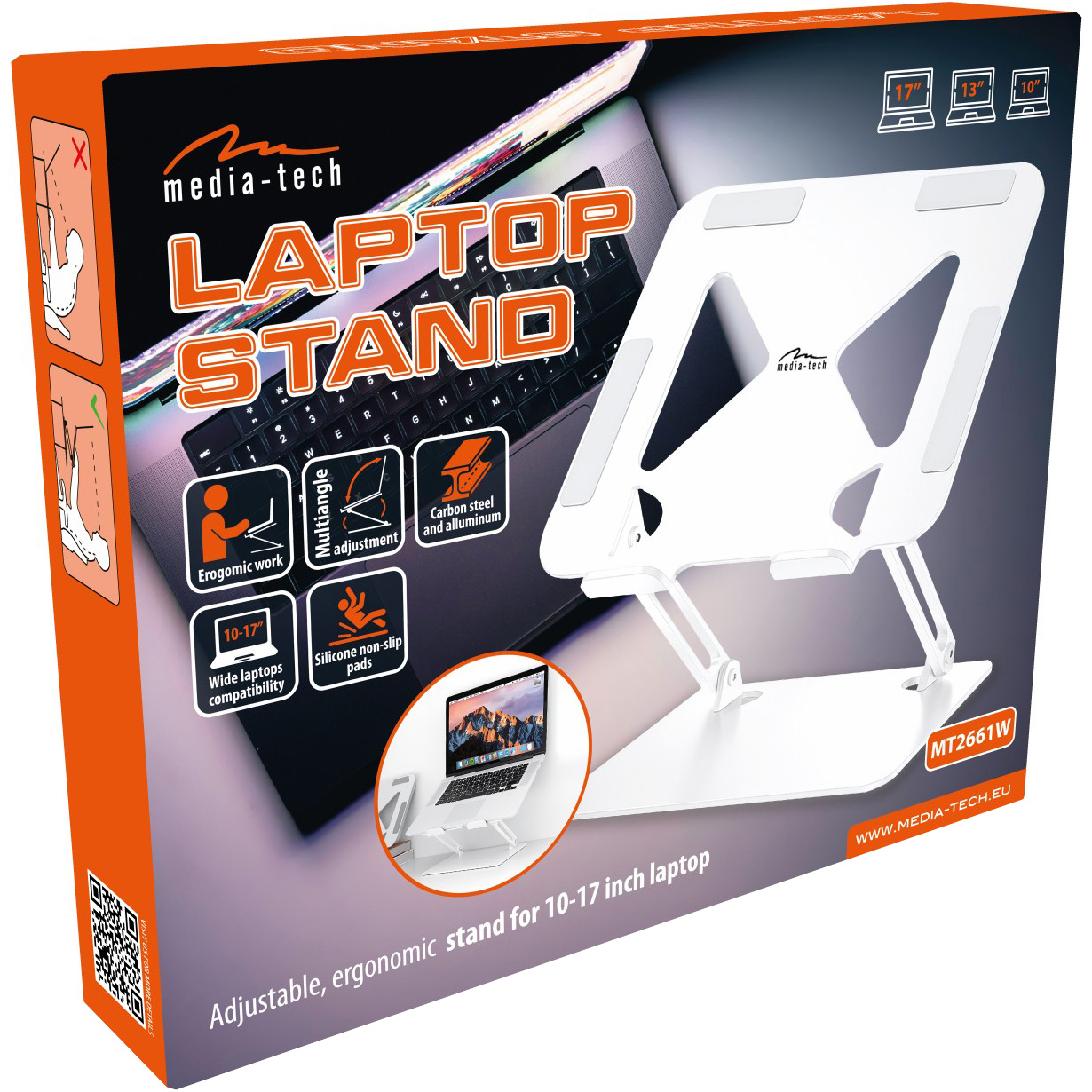Подставка для ноутбука MEDIA-TECH Laptop Stand MT2661 White