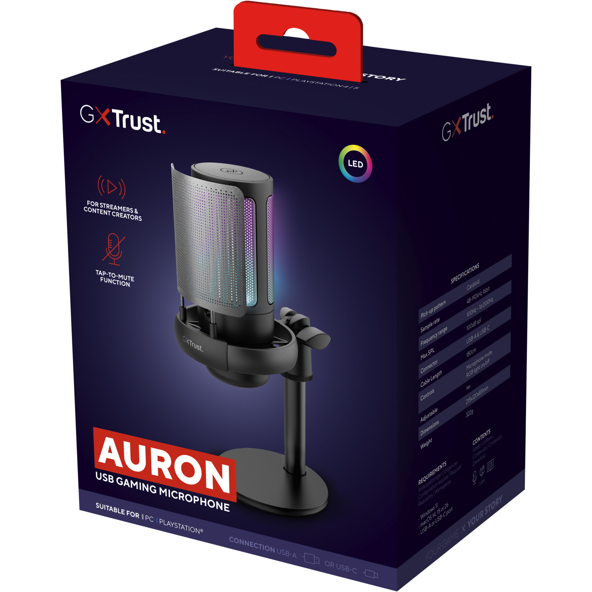 Микрофон для стриминга/подкастов TRUST GXT 238 Auron Black (26081)