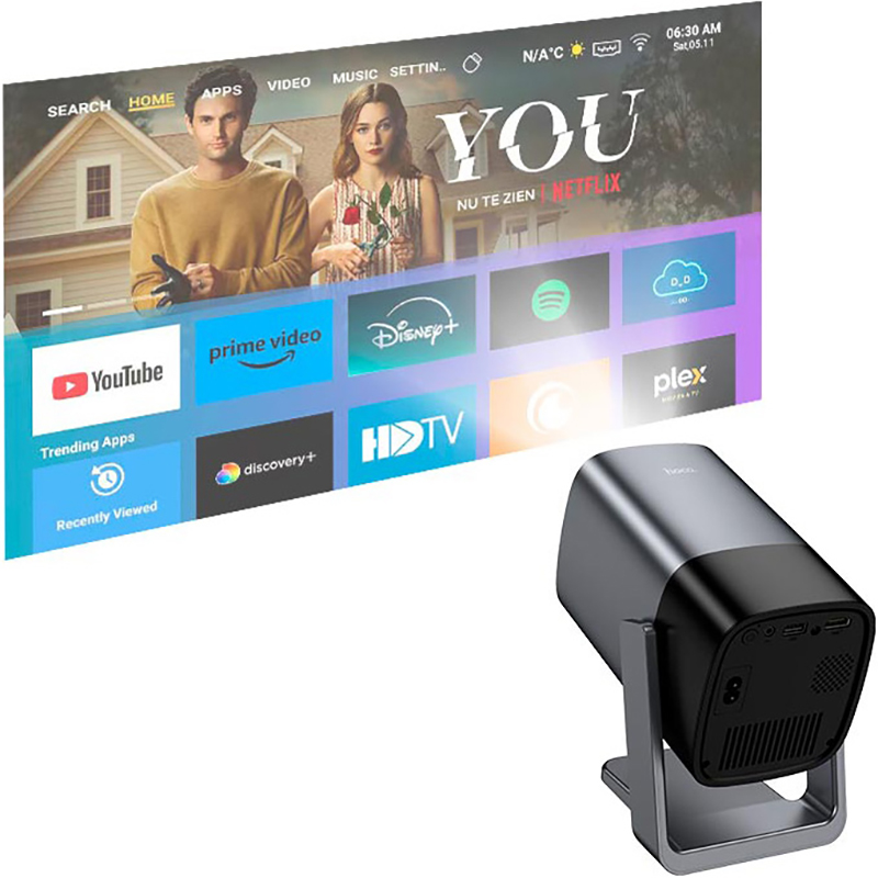 Проектор портативний HOCO DT7 Smart Electric Focus Projector Android Version