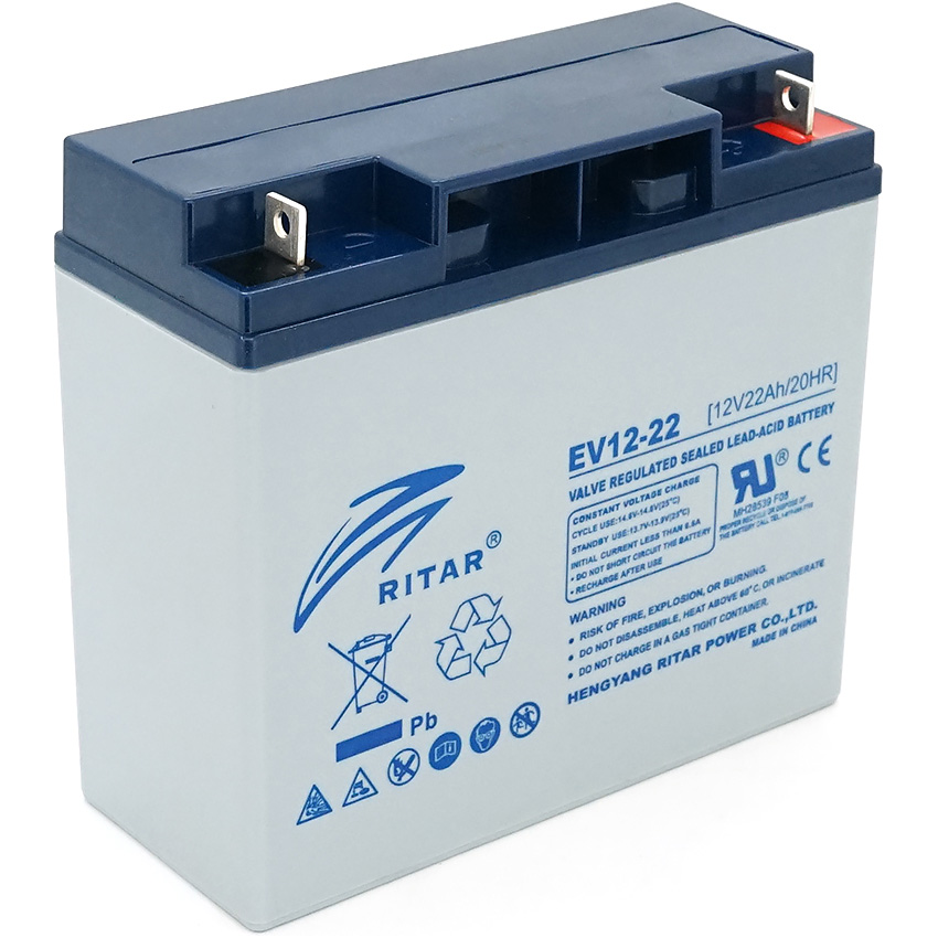 Акумуляторна батарея тягова RITAR EV12-22 L5 (12В, 22Агод)