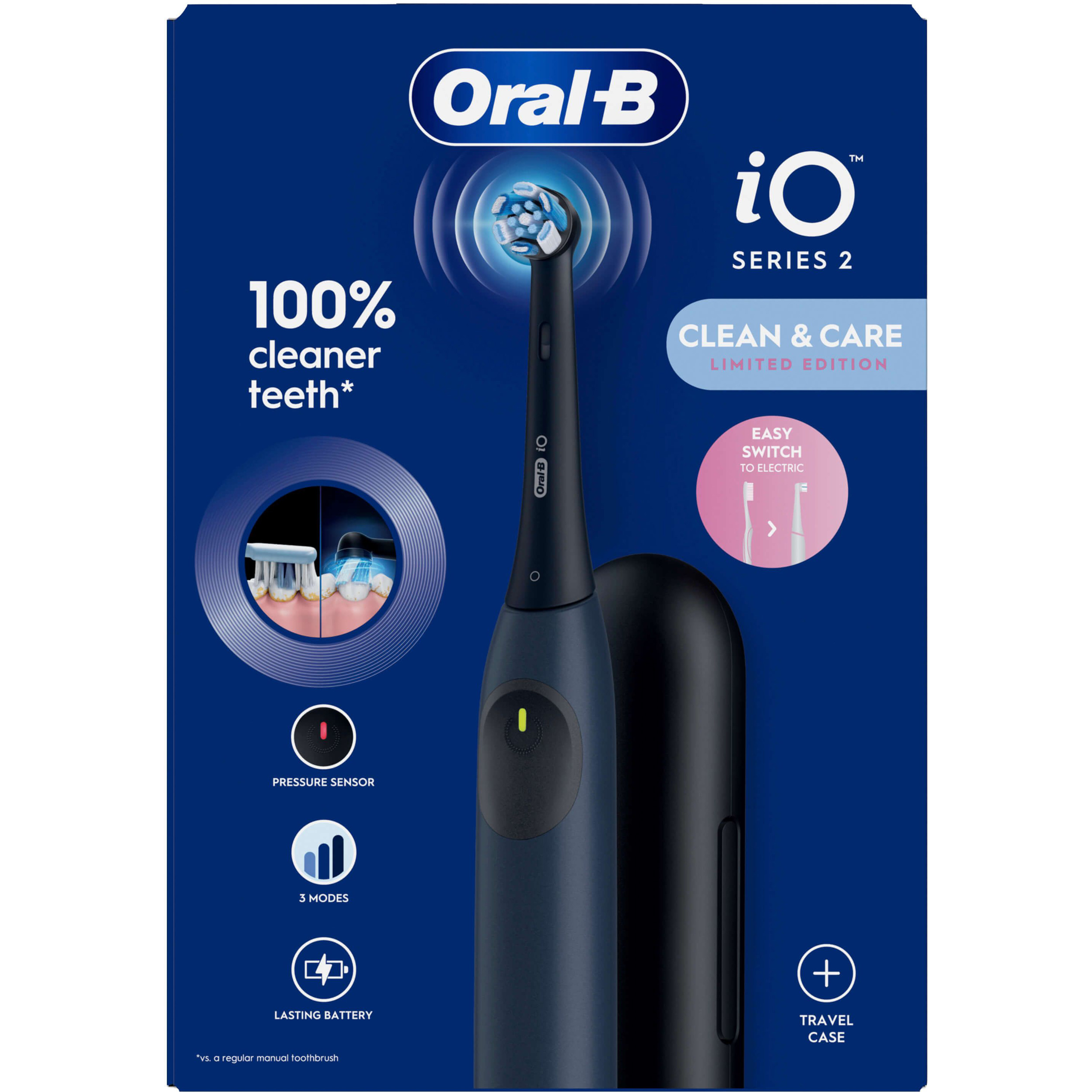 Електрична зубна щітка BRAUN ORAL-B iO Series 2 IOS2.1B9.2K Night Black Travel Case