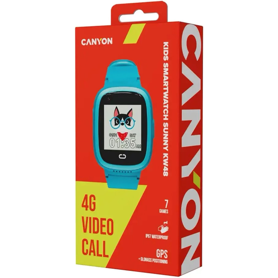 Детские смарт-часы CANYON KW-48 Sunny Blue (CNE-KW48BL)