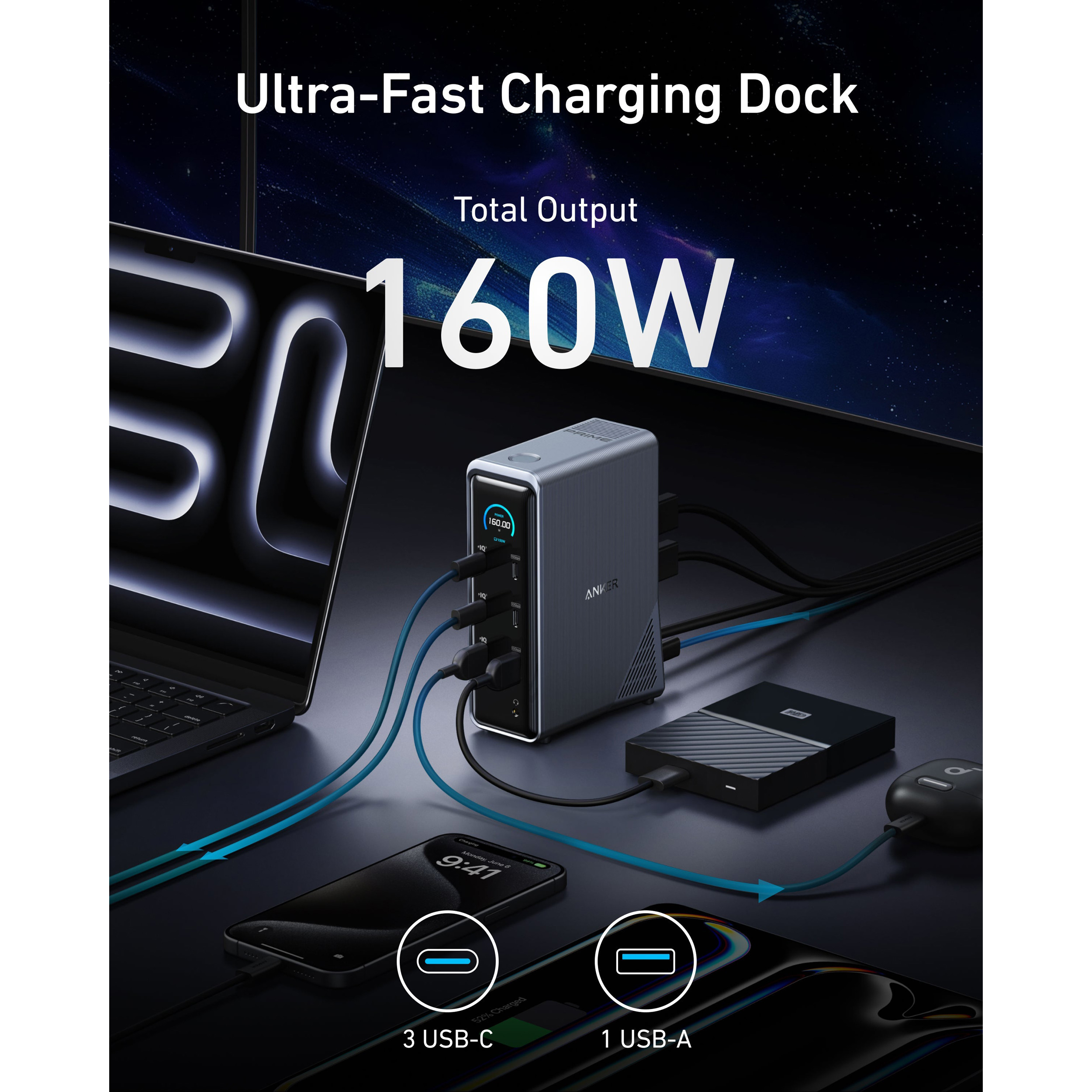 Док-станция ANKER 14-in-1 Prime Charging Docking Station (A83B63A1)