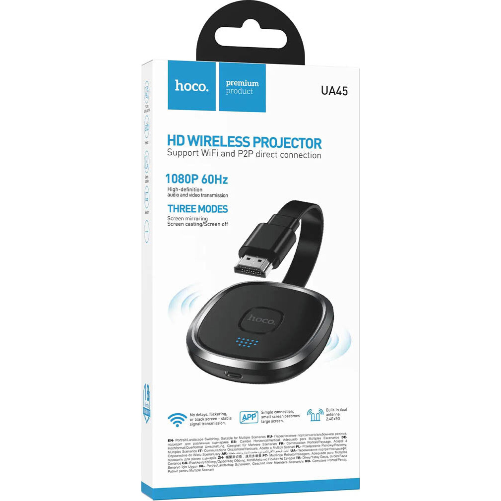 Адаптер HOCO UA45 HD Wireless Projector HDMI Black