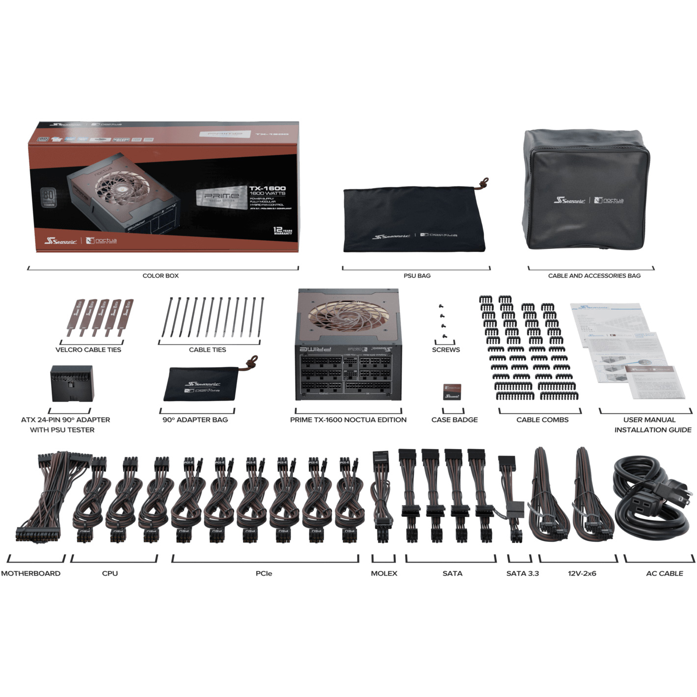 Блок живлення 1600W SEASONIC Prime TX-1600 Noctua Edition