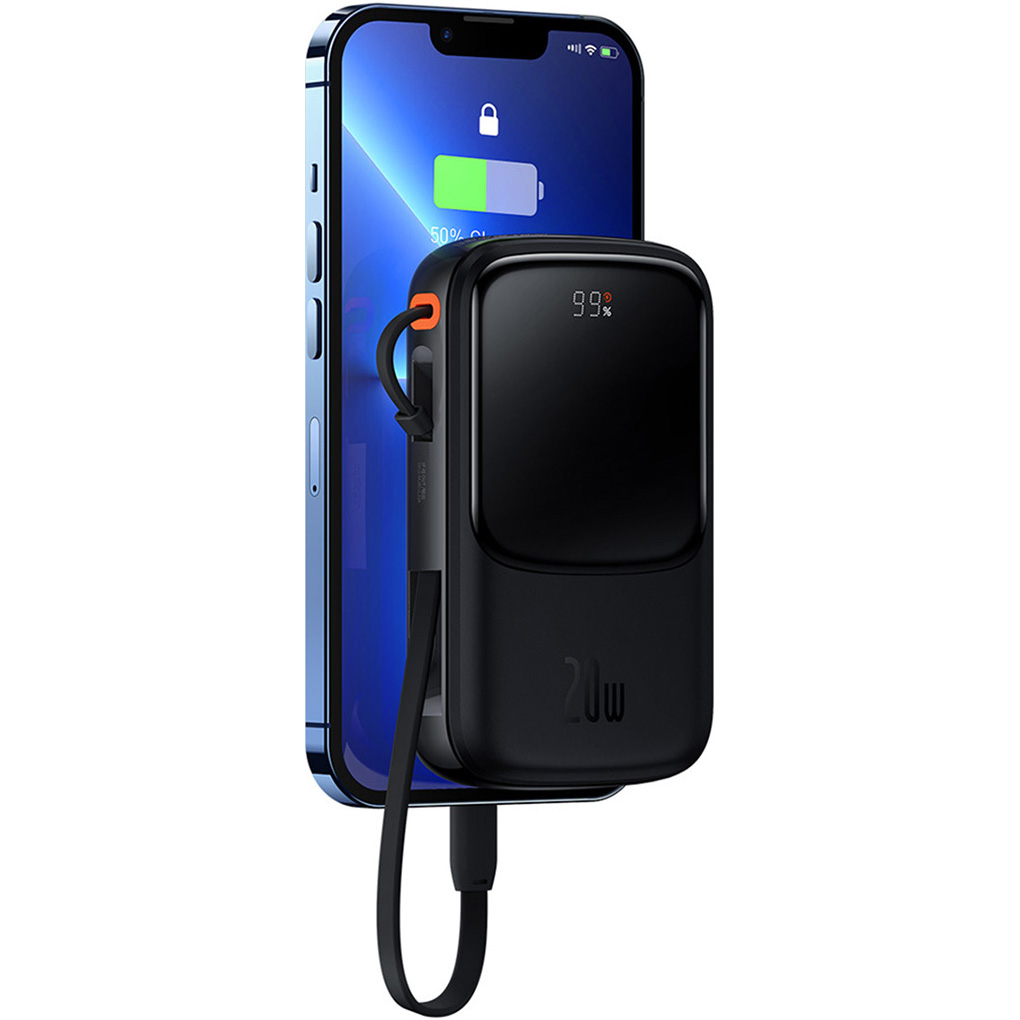Повербанк BASEUS Qpow Pro Digital Display Fast Charge 22.5W Lightning Edition 10000mAh Black (PPQD020001)