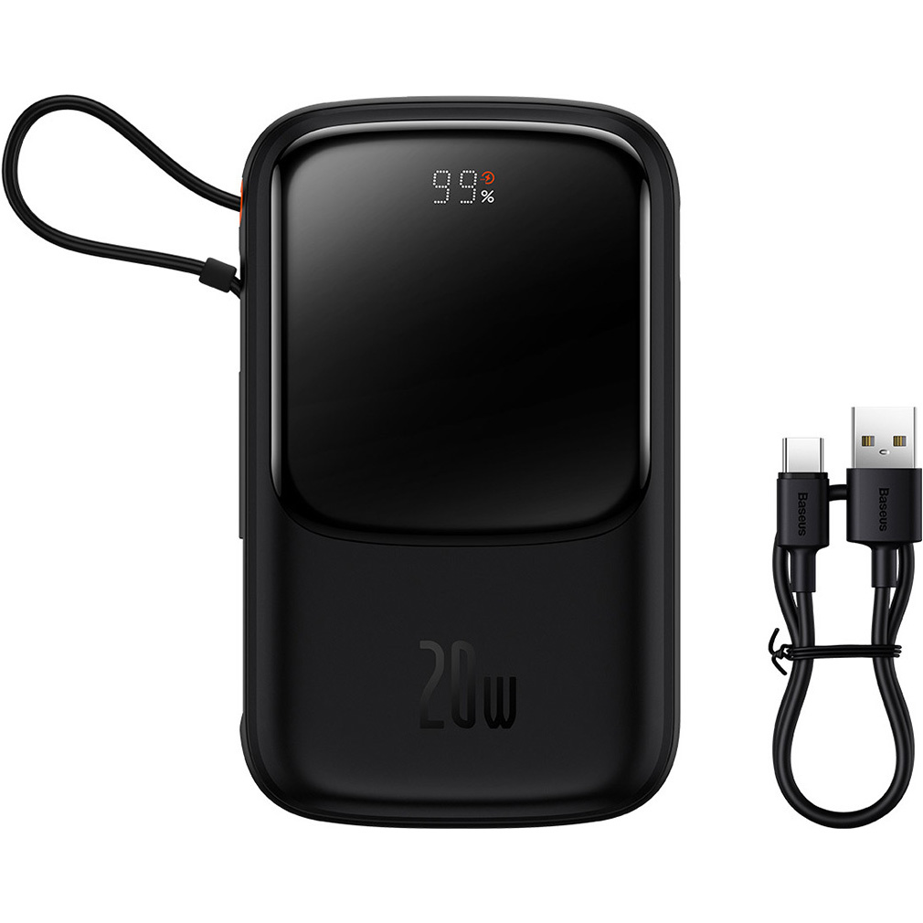 Повербанк BASEUS Qpow Pro Digital Display Fast Charge 22.5W Lightning Edition 10000mAh Black (PPQD020001)