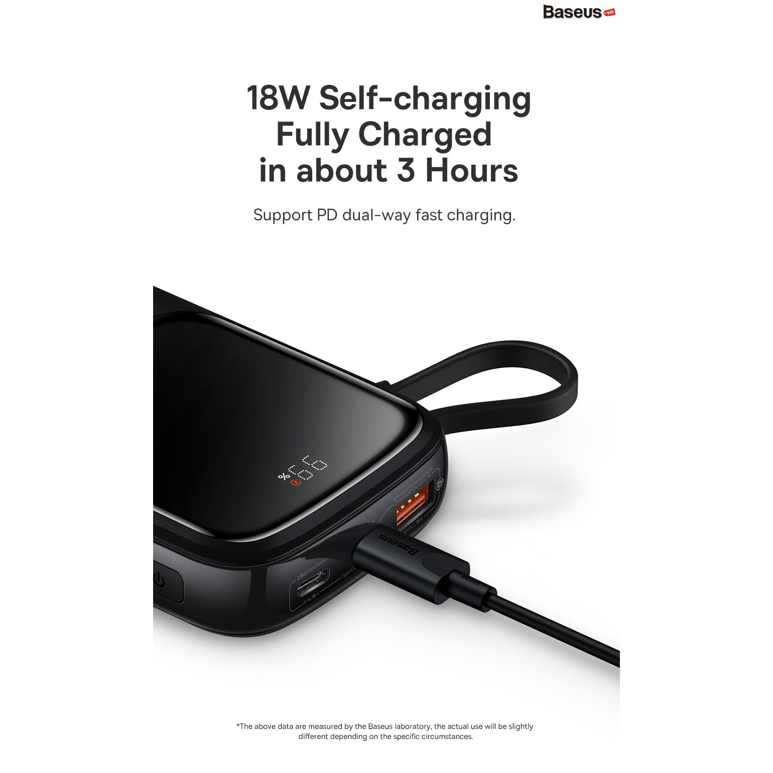 Повербанк BASEUS Qpow Pro Digital Display Fast Charge 22.5W Lightning Edition 10000mAh Black (PPQD020001)