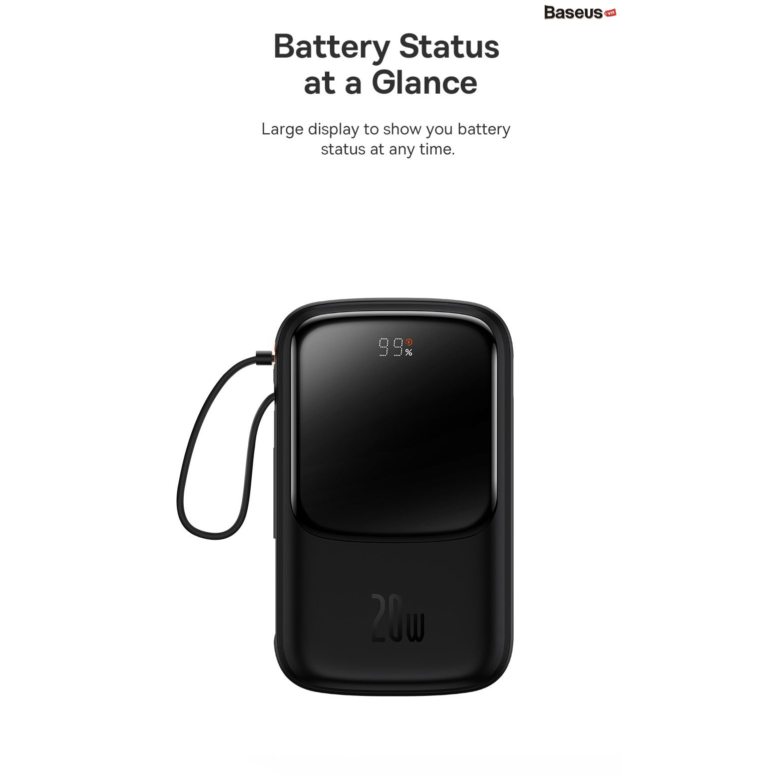 Повербанк BASEUS Qpow Pro Digital Display Fast Charge 22.5W Lightning Edition 10000mAh Black (PPQD020001)